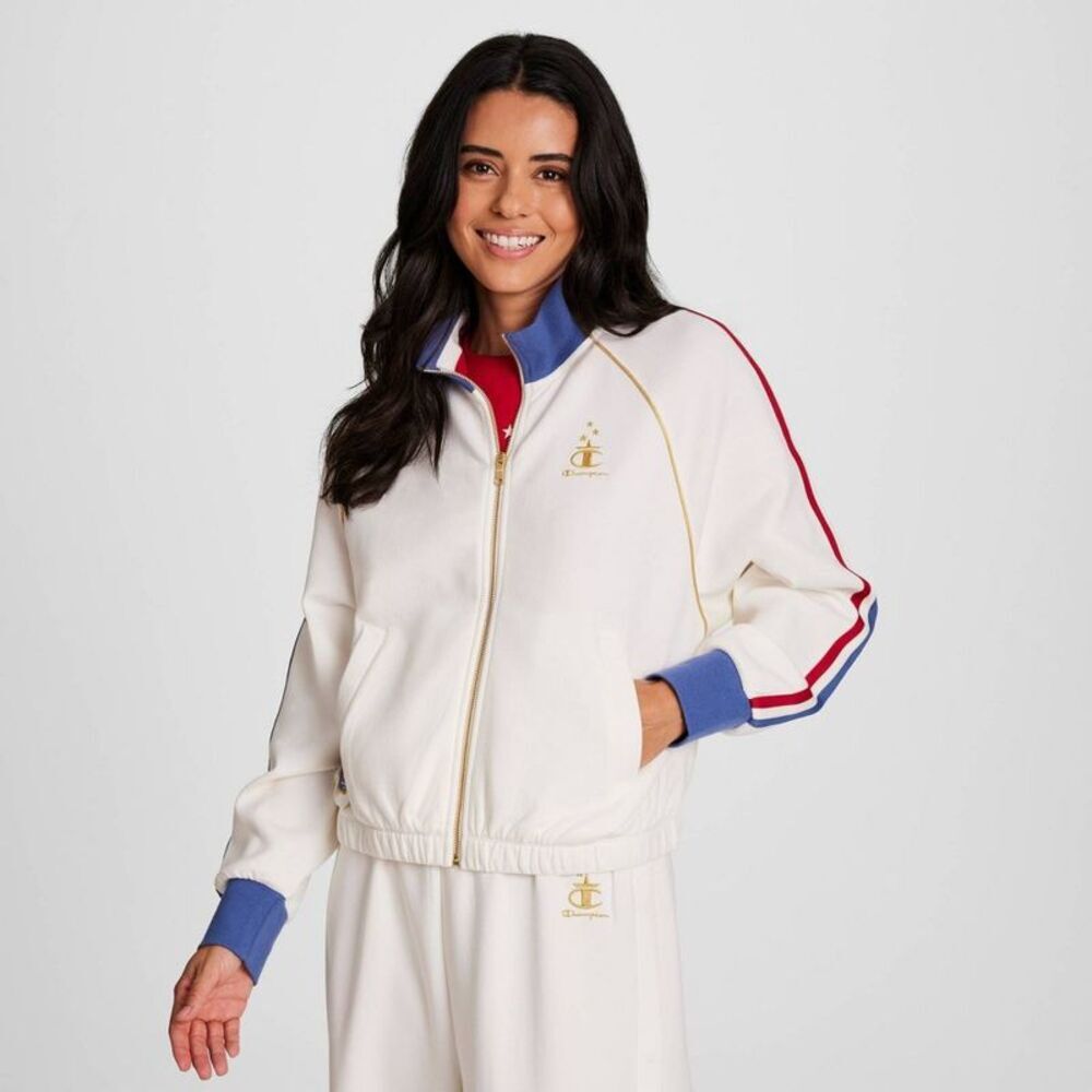 Champion Women's Gold Medal Game Day Full Zip Top - Cream XXL